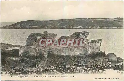 Cartes postales Locquirec Vue sur la Baie et la Roche Penchee