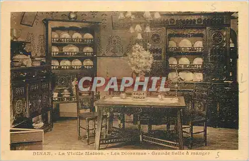 Cartes postales Dinan La Vieille Maison Les Dioramas Grande Salle a manges