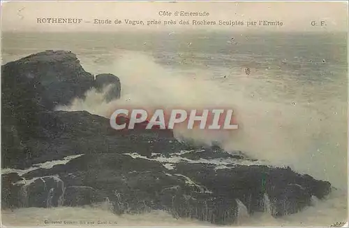 Cartes postales Rotheneuf Etude de Vague prise pres des Rochers Sculptes par l'Ermite