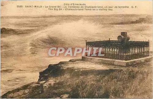 Cartes postales Saint Malo Le Grand Be Le Tombeau de Chateaubriand