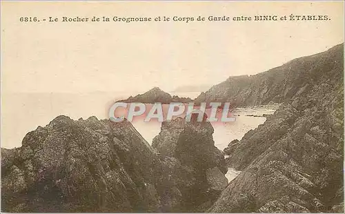 Cartes postales Le Rocher de la Grognouse et le Corps de Garde entre Binic et Etables