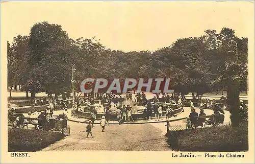 Cartes postales Brest Le Jardin Place du chateau