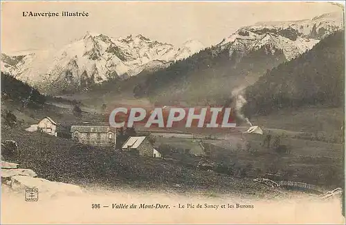 Ansichtskarte AK Vallee du Mont Dore Le Pic de Sancy et les Burons