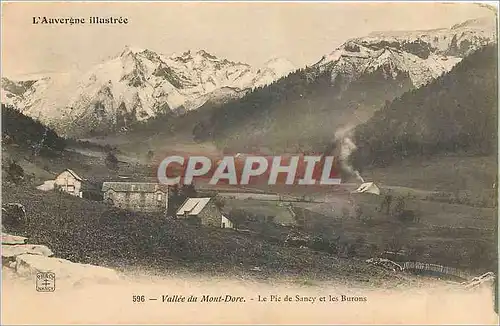 Cartes postales Vallee du Mont Dore Le Pic de Sancy et les Burons
