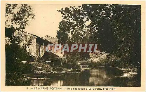 Cartes postales Le Marais Poitevin Une habitation a La Garette pres Niort