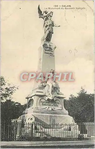 Cartes postales Calais Le Monument du Souvenir francais