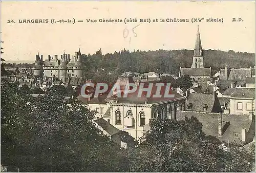 Cartes postales Langeais Vue Generale et le chateau