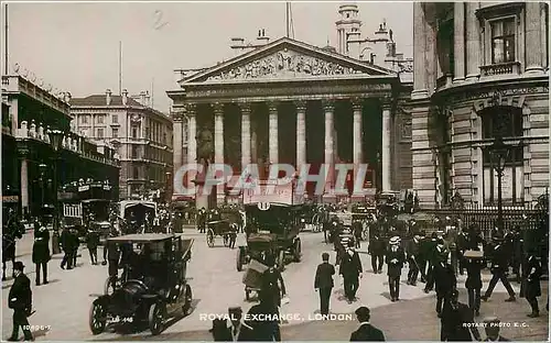 Cartes postales Royal Exchange London Automobile