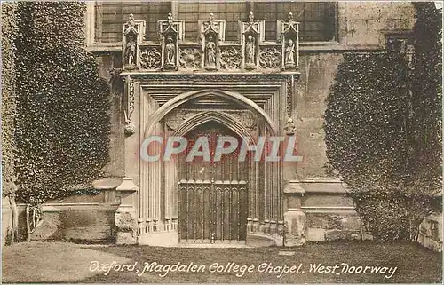 Ansichtskarte AK Oxford Magdalen College Chapel West Doorway