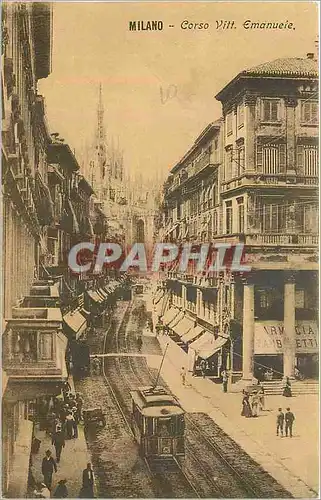 Cartes postales Milano Corso Vitt Emanuele Tramway