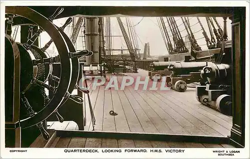 Ansichtskarte AK Quarterdeck looking forward HMS Victory