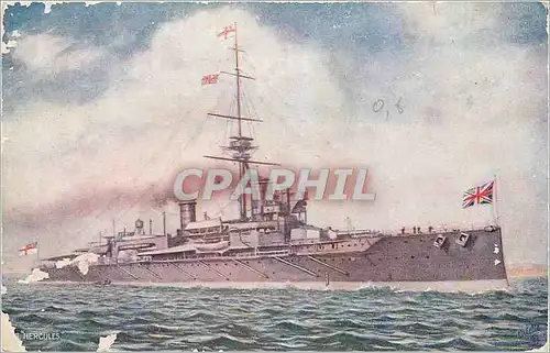 Ansichtskarte AK HMS Hercules Super Dreadnought Battleship Bateau