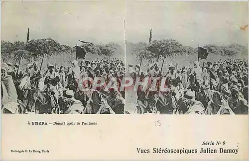 Cartes postales Biskra Depart pour la Fantasia