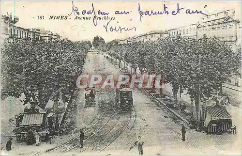 Ansichtskarte AK Nimes Avenue Reucheres Tramway