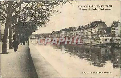 Ansichtskarte AK Besancon Le Doubs et Quai Vauban