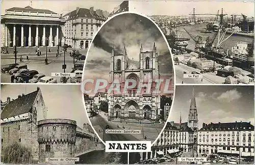 Cartes postales moderne Nantes Le Theatre Le Port Cathedrale Saint Pierre