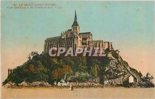 Ansichtskarte AK Le Mont Saint Michel Vue generale au nord ouest