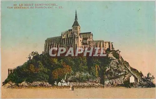 Cartes postales Le Mont Saint Michel Vue generale au nord ouest