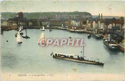 Cartes postales Dieppe L'Avant Port Bateau