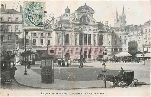 Cartes postales Angers Place du Ralliement et le Theatre