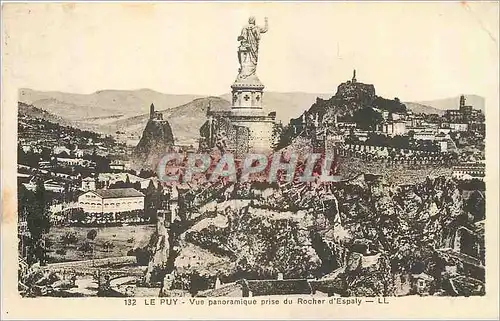 Cartes postales Le Puy Vue panoramique prise du Rocher d'Espaly