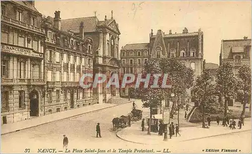 Cartes postales Nancy La Place Saint Jean et le Temple Protestant