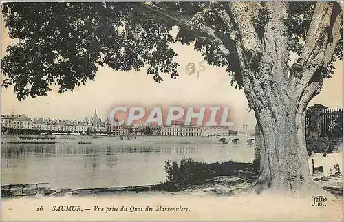 Ansichtskarte AK Saumur Vue prise du Quai des Maronniers