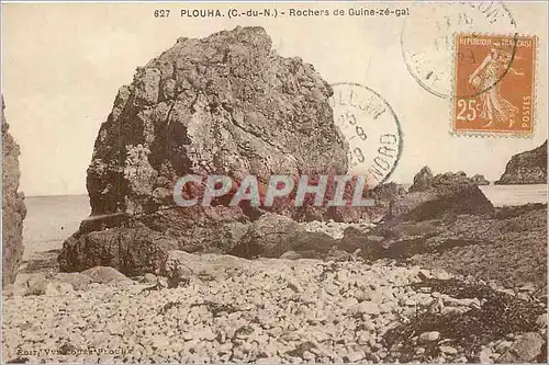 Cartes postales Plouha C du N Rochers de Guine ze gal