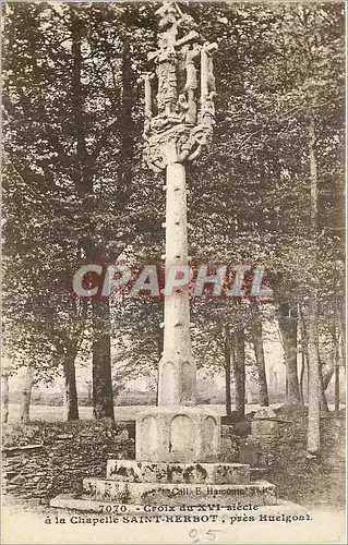 Ansichtskarte AK Croix du XVI siecle a la Chapelle Saint Herbort pres Huelgoat