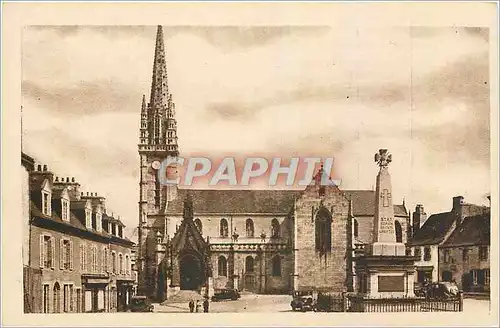 Ansichtskarte AK Landivisiau Finistere La Place de l'Eglise