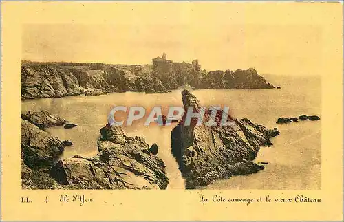 Ansichtskarte AK Ile d'Yeu La Cote sauvage et le vieux Chateau