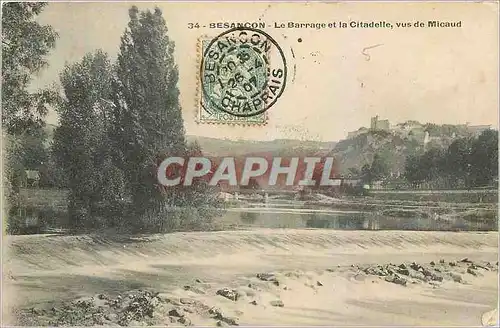 Ansichtskarte AK Besancon Le Barrage et la Citadelle vus de Micaud