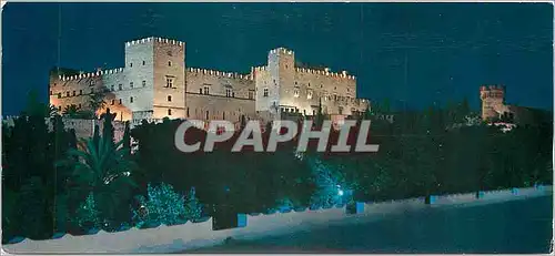Cartes postales Rhodes Le Palais des Chevaliers la nuit
