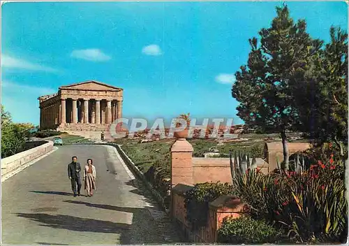 Moderne Karte Agrigento Vue du Temple de la Concorde