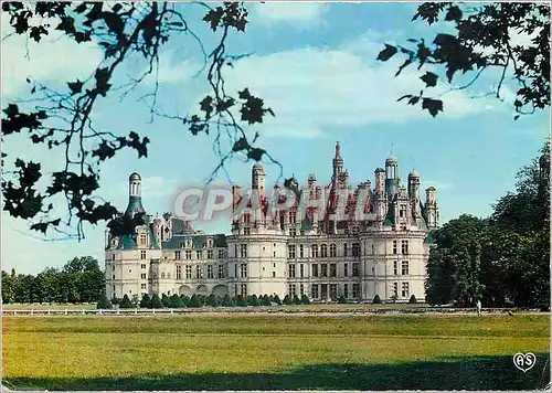 Moderne Karte Chambord Loir et Cher Le Chateau merveille de la Renaissance au milleu de la foret de Boulogne