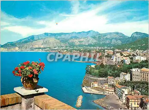 Moderne Karte Sorrento Panorama vu de la Pension