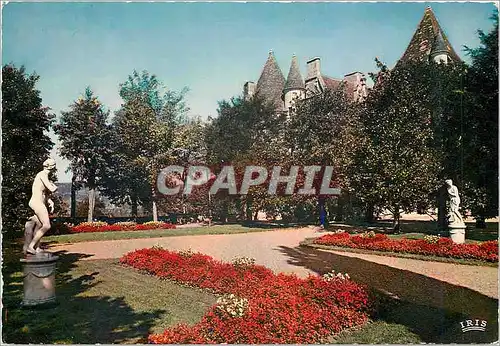 Moderne Karte Chateaux de la Dordogne Les Milandes Le Parc