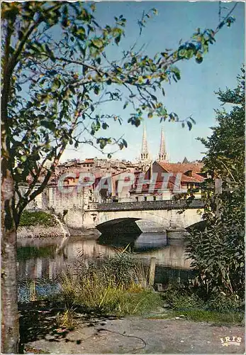 Moderne Karte Bayonne La Nive Le Pont du Genie au fond la Cathedrale