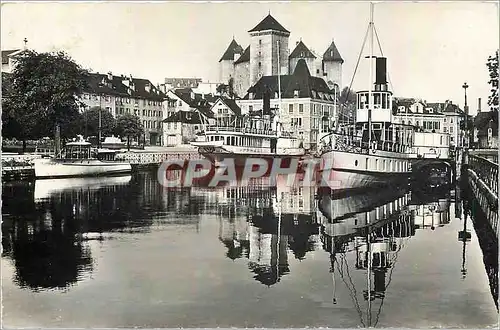 Moderne Karte Annecy Le Port et le Chateau Bateau