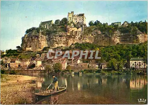 Moderne Karte Chateaux en Perigord Vallee de la Dordogne Site et chateau de Beynac