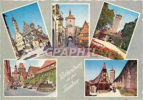 Moderne Karte Rothenburg ob der Tauber