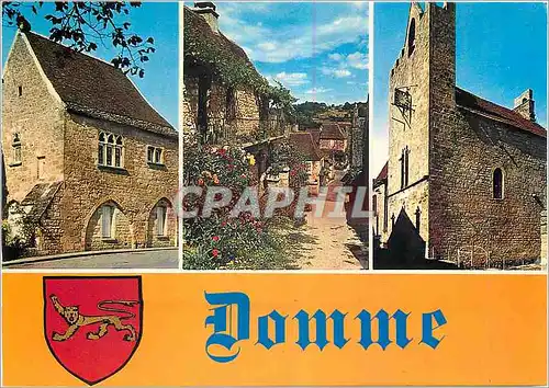 Cartes postales moderne Domme Dordogne Vieille maison Rue fleurie L'eglise