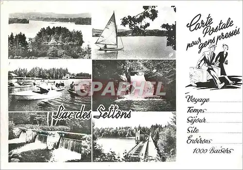 Cartes postales moderne Lac des Settons Le Fond du Lac et la Petite Ile Le Lac Pedalo