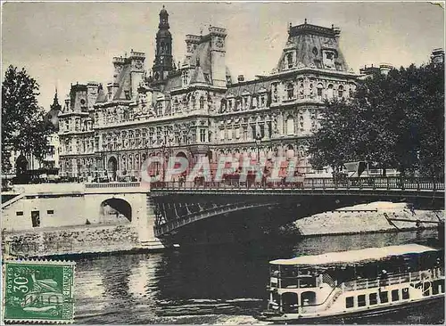 Cartes postales moderne Paris L'Hotel de Ville Bateau Peniche