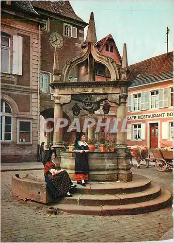 Cartes postales moderne Alsaciennes au puits de Rosheim Folklore