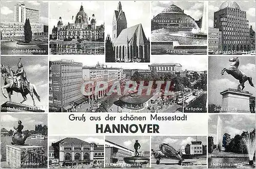 Moderne Karte Grusse aus der schonen Messestadt Hannover