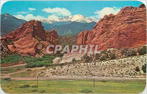 Moderne Karte Pikes Peak and the gate way to the Garden of the Gods  Pikes Peak Region Colorado