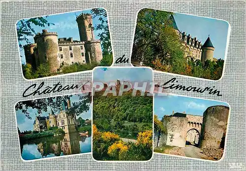 Moderne Karte Chateaux du Limousin Montbrun Rochechouart