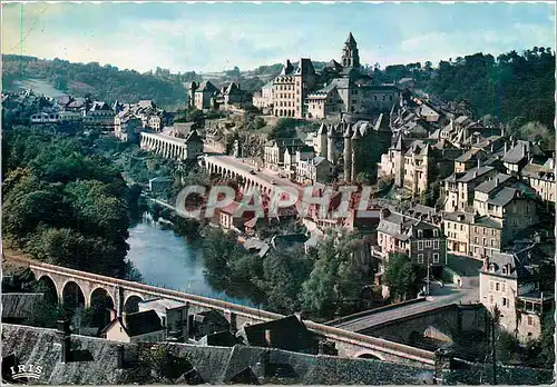 Moderne Karte Uzerche Correze La Perle du Limousin Vue generale