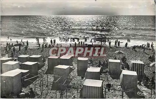 Moderne Karte Lacanau Ocean Gironde La Plage au soleil couchant